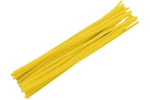 K BEADS Pack of 50 Yellow Pipe Cleaners, Chenille Craft Wire