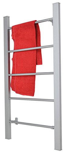 Preisvergleich Produktbild MEDION MD 15988 elektrischer Handtuchheizkörper, beheizbarer Handtuchwärmer, Elektrobadheizkörper mit 52 - 60° C, 110 Watt, 60 x 39 x 107 cm, silber