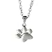 Produktbild RotSale® Silbrig Katzen Tier Abdruck Halskette Unisex Schmuck Katzenklaue Anhänger Geschenk für Erwachsene Herren Frau Junge