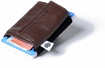 Space Wallet PUSH Money Clip Minimalist Wallet Perfect as a Front Pocket Wallet - Brown -