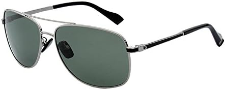 CHB Polarized Sunglasses Aviator Metal Frame Light-weighted UV400 Protection Men's With Case (silver 2)