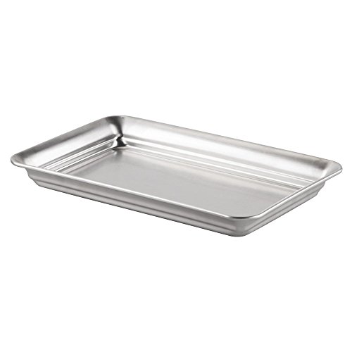 mDesign Kosmetik-Organizer Ablage für Handtücher, Makeup, Pflegeprodukte – Edelstahl Gebürstet - 3