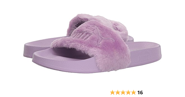 puma fluffy slides on amazon