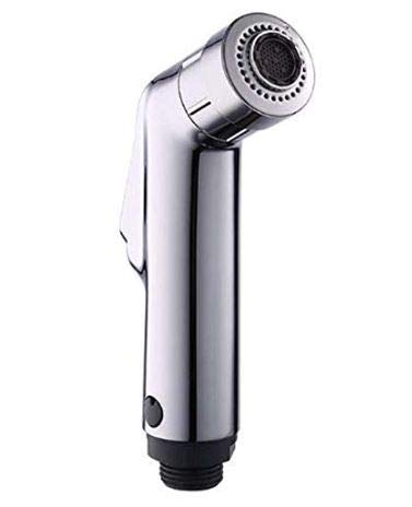 Ducha para bidet - Kit grifos de bidé para inodoro wc - Mano pulverizadora para doucha - Doble chorro de agua "suave y entonada" - Cabezal de ducha - Chrome - ABS - Tahret Taharat.