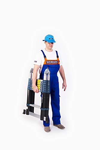 Mejor WORHAN® 5.6m Escalera Doble Telescopica Multiuso Multifuncional
Plegable Tijera Aluminio Generación Calidad Alta K5.6 Descuento