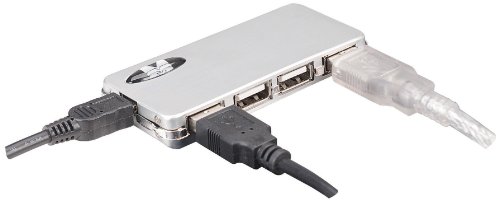 Manhattan Hi-Speed USB 2.0 Micro Hub 4 Ports inkl. Netzteil silber 160612 - 8