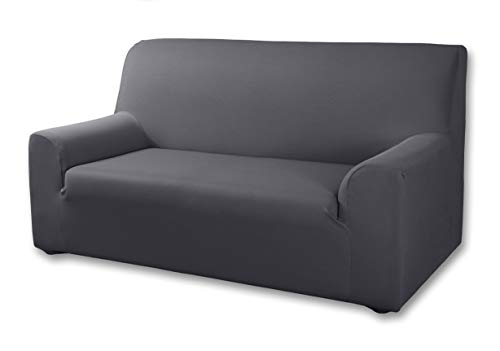 Velfont - Bielastischer Sofabezug Roma - 3-Sitzer -Grau - verfügbar in verschiedenen Größen und Farben