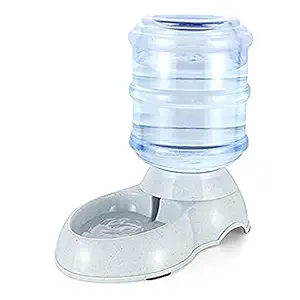 Lemish Press Self-Dispensing Gravity Pet Bottle Feeder Water (Liquid) Dispenser for Replenish Cat Dog Animal Feeding Bowl Drinking Water Feeding Pet Supplies (Large Capacity 3.8 L , Multicolor - Set of 1)