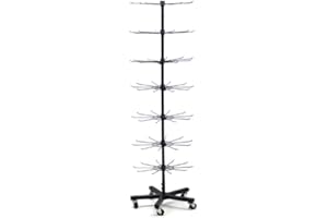 Yudu Verkaufsständer mit 7 Etage Metall mit 5 Füßen schwarz