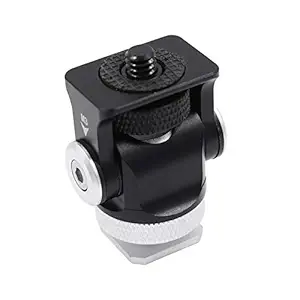 Homgeel Mini Cold Shoe Mount Adapter Bracket Alumimun Alloy 1/4 Inch Screw Connector for DSLR Camera Video Monitor LED Light
