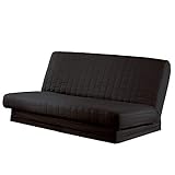 Les Ateliers du Linge - Protège clic-clac - Housse clic-clac - 94% Polyester 6% ELASTHANE - Protège clic-clac épais - Protège clic-clac décoration - Protection complète - 140 x 200 - Noir - Quadro