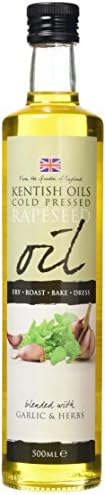 Kentish Oils Extra Virgin Rapeseed Oil Blended with Garlic/Herbs 500 ml (pack of 6)
