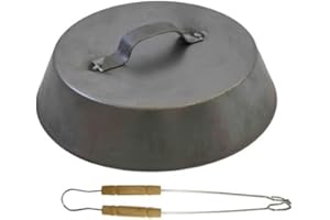 MISTERMOBY Mister Moby Couvercle de Cuisson Rond en Metal pour Cheminee, Pole ou Barbecue, Compatible avec Bois, Diamtre 40 cm, Hauteur 9 cm