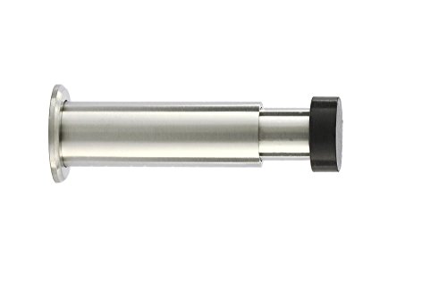EVI herrajes I – Türstopper de Wand, verstellbar, 182 Finish matt Inox (Edelstahl) schwarz Gummi