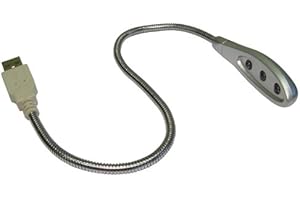 World of Data TRIPLE LED USB Light For Laptop (Ultra Bright) / Notebook/Netbook ~ (3) TRIPLE LED ~ Flexible ~ Accessory