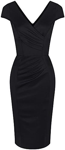 Pretty Kitty Fashion Black Hollywood Glamour Bodycon Pencil Dress