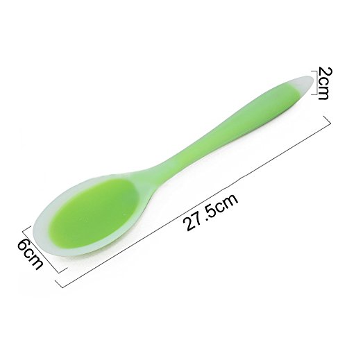 Enko Silikon Küchenhelfer Set 5 – Pfannenwender Turner, Spoonula, Rührlöffel, Schaumlöffel, Suppenkelle, Hitzebeständige Silikon-Geschirr. - 4