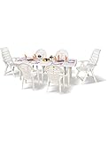 Mesa totalmente desmontable Ipae-progarden Mesa Extensible Blanco - Modelo Trio