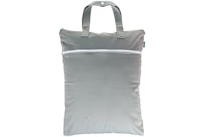 Teamoy Reisen Windeltasche Aufhangen für Nasse und Trockene Kleidung Windeltuch Schmutzige Kleidung Organiser mit zwei Reißverschluss waschbar und wasserdichte Materia, Schiefer