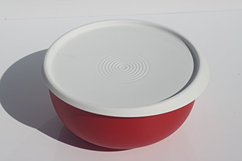 Tupperware Tupper Ergonomica Schüssel rot mit Deckel weiß verschiedene Größen (1300ml)
