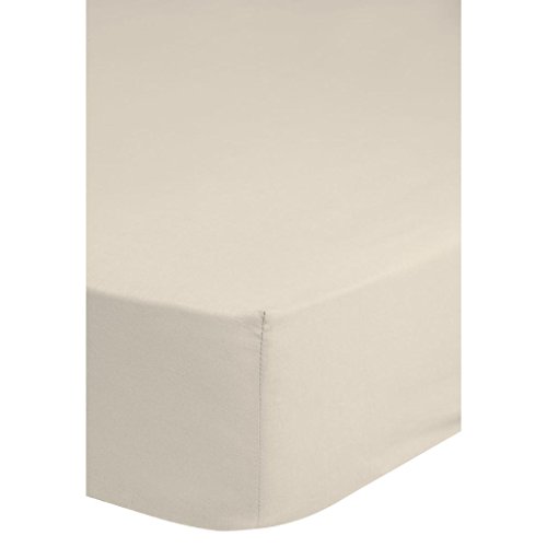 Preisvergleich Produktbild Emotion Bügelfreies Spannbettlaken Spannbetttuch Laken 90x200 cm Ecru 0220.01.42