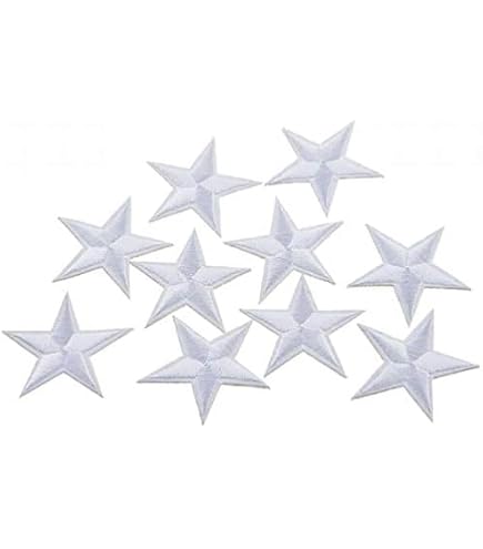 White Star Iron On patch/Sew on vestiti borsa ricamata motociclista