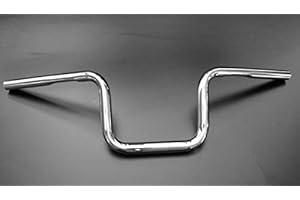 GZM Guidon Apehanger Bad Basse 1" (25MM) chromé universel pour moto Harley Custom Bobber Chopper