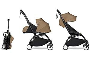 Babyzen YOYO² poussette ensemble complet 0+ et 6+ toffee cadre noir