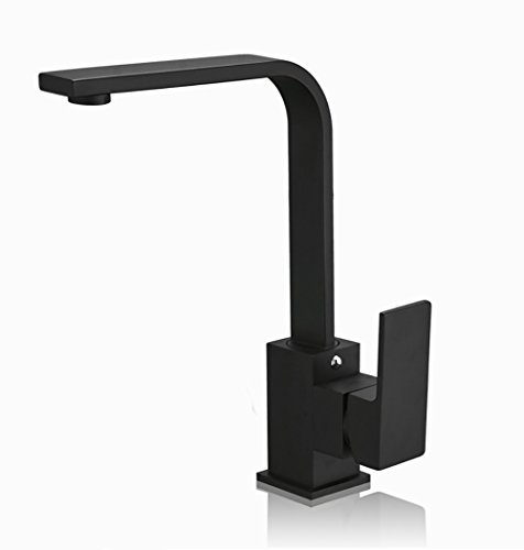 Preisvergleich Produktbild YLG Küche Spültischarmatur Küchenarmaturen, Drehbar Kitchen Tap, Schwarz