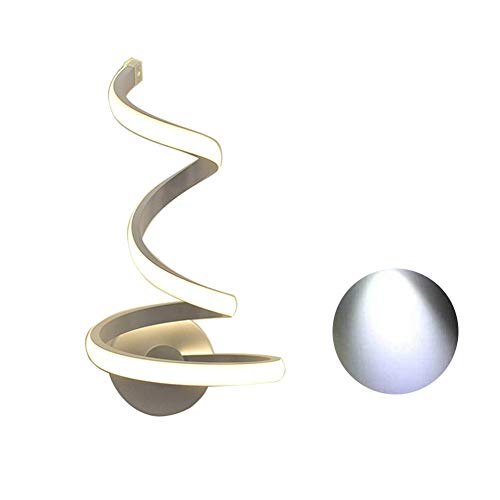 rebirthesame Circle LED Table Lamp, Spiral LED Desk Lamp Contemporary Minimalist Lighting Design Creative Stylish Smart Dimmable Lamp for Living Room Bedroom Office