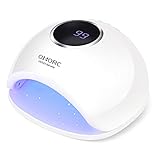 5 Temporizador: OMORC Lámpara uv uñas está equipado con 5 temporizadores (10s, 30s, Modo de bajo calor 60s y 99s, 120s) ; Le permite controlar el tiempo según sus necesidades; Hace que su Manicura/Pedicura sea mejor