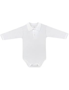 Baby Hemd - Body weiß für Jungen mit Polokragen Basic