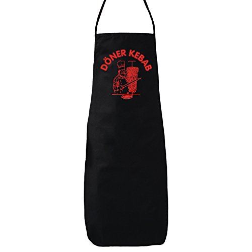 ShirtWorld Döner - Tablier de barbecue et de cuisine Taille unique Noir