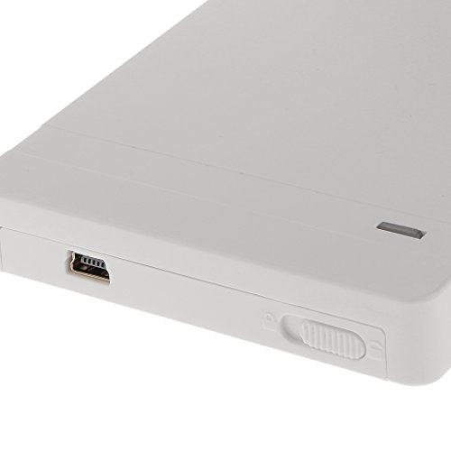 Mini USB 2.0 SATA SSD HDD Festplattengehäuse 2,5 Zoll Festplattenlaufwerk bis zu 480mbps, werkzeuglos – Weiß, eine Größe - 5