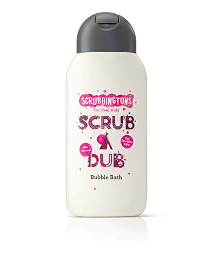 Scrubbingtons Scrub A Dub Children Bubble Bath Cotton Soft Bubble Bath 250ml | 98% Natural | Gluten Free |Suitable For Vegans & Sensitive Skin | 100% Recyclable| Foam Fun For Kids In The Bath!