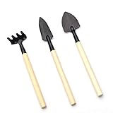 Material: Hierro y madera. Longitud de la pala: aprox 22 cm/8.66 pulgadas. Spade Rastrillo de longitud: 21 cm/8,3 (aprox. Longitud: 18 cm/7 pulgadas Aprox.