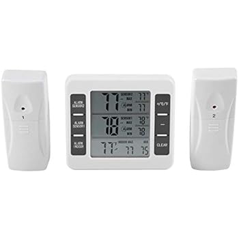 Elitech TM-2 Kühlschrank Thermometer 2er Pack - Digital Temperatur Luftfeuchtigkeit