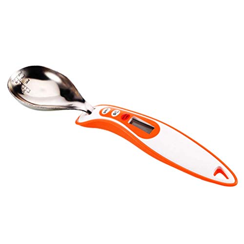 Preisvergleich Produktbild BESTONZON 1pc Elektronische Küchenlöffelwaage / Digitale Elektronische Waage / Lebensmittelwaage, Geeignet zum Portionieren von Milch, Tee, Mehl, Gewürze, Medizin (Orange, 300g / 0,1g)