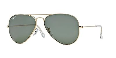 Ray-Ban Classique Aviator Lunettes De Soleil Arista Or Cristal Vert Polarisé Rb3025 001/58 55