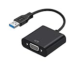 【ÜBERLEGENE STABILITÄT】: Eingebauter erweiterter DisplayLink-Chipsatz wandelt USB-Digitalsignal in VGA-Analogsignal um; Der 3.0USB-Stecker widersteht Korrosion und Abrieb und verbessert die Signalübertragungsleistung. Die geformte Zugentlastung erhöht die Lebensdauer des Kabels und ist auch mit USB 2.0-Computern kompatibel.