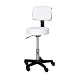 Homcom Massage Beauty Salon Spa Stool Swivel Gas Lift Manicure Tattoo Stools Chair White
