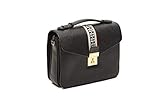 Handgefertigte Tasche und Griff aus fein strukturiertem 100% echtem Caviar-Leder