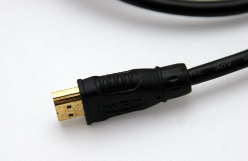 HDMI-HDMI Kabel 1,5m Meter Full HD High Speed Vergoldet !mit Winkel gegen Kabelbruch! Top Qualität für LCD/Plasma TV, Reciever, Konsolen usw! - 2