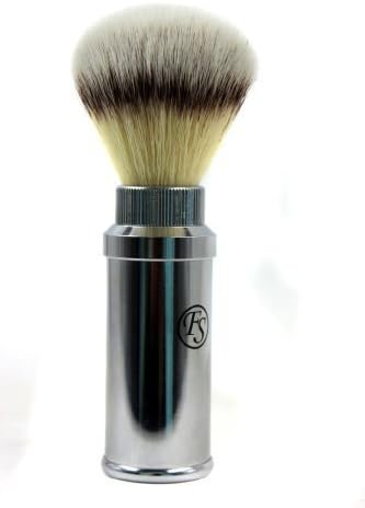 FS Synthetic Hair Brush Travel Chrome Aluminum Case 20 mm knot by Frank Shaving