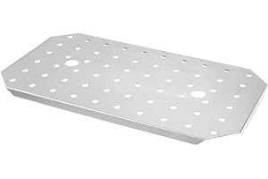 HENDI Abtropfgitter, für Gastronormbehälter, Temperaturbeständig von -40° bis 300°C, Heissluftöfen-Kühl- und Tiefkühlschränken-Chafing Dishes-Bain Marie, Stapelbar, GN 1/1, Edelstahl