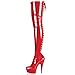 Produktbild Higher-Heels PleaserUSA Overknee-Stiefel Delight-3063 Lack rot/rot Gr. 44