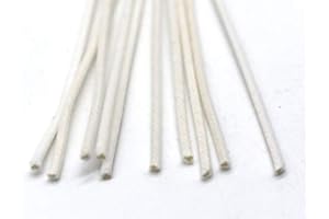 ‎MEINDEKOARTIKEL Candle Sand Wax Granules 200 g or 400 g in Various Colours (including Wick) – Palm Wax Candle Granules – Universal Use – Creative – Versatile – Decorative (Pack of 10, Wicks White)