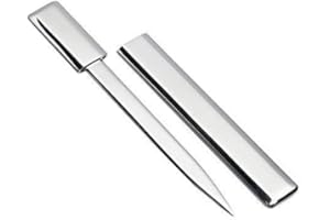 Schmalz® Formschöner Brieföffner ERMESINDE mit Gravur aus Metall, inkl. Gravur rechteckig Silber glänzend neu (ohne Gravur)