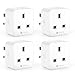 Price comparison product image Smart Plug WiFi Socket TECKIN Mini Smart Outlet Compatible with Alexa (Echo and Echo Dot) Google Home and IFTTT Timing Function Remote Control No Hub Required (4 Pack)