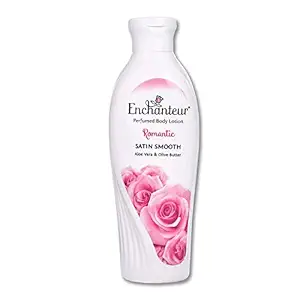 Enchanteur Romantic Perfumed Body Lotion, 250ml, with Aloe Vera & Olive Butter for Satin Smooth Skin